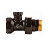 Клапан для радиатора запорный прямой 1/2" с уплотнением Black