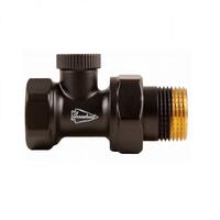 Клапан для радиатора запорный прямой 3/4" с уплотнением Black