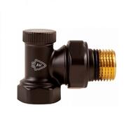 Клапан для радиатора запорный угловой 1/2" с уплотнением Black