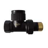 Клапан термостатический для радиатора прямой 3/4'' с уплотнением Black