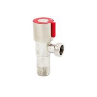 Кран для подключения сантех. приборов 1/2*1/2 (красный) SUS 8004 STEMIX