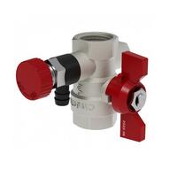 Кран шаровый дренажем и воздухоотводчиком  ВВ 1/2 бабочка  (VG-108101)