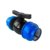 Кран шаровый компр. 75 цанга