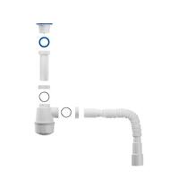 Сифон для кухни  1 1/2" х 40 (вып.с нерж.реш.),с  г. т. 40 х 32/40/50