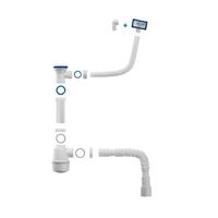 Сифон для кухни 1 1/2" х 40 (вып.с нерж.реш, прям.перел.),с  г. т. 40 х 32/40/50