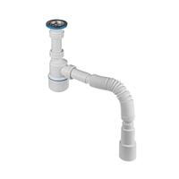 Сифон  для умывальника 1 1/4" х 32 (вып.с нерж.решёткой),с  г. т. 40 х 32/40/50 МИНИ