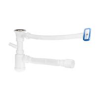 Сифон 2 в 1 для кухни 1 1/2"х40(вып.с нерж.реш,с/без отв.для стир.маш.,прям.перел)с г.т. 40х32/40/50