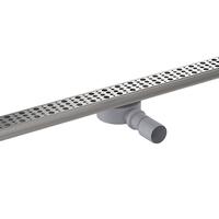 Трап для душа линейный 800х70мм с глянцевой мет.реш., сухой затвор, выход под 40/50мм Aquant