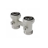 Узел Н-образный прямой с шаровыми затворами для подключения радиаторов двухтрубных систем 3/4"В  3/4