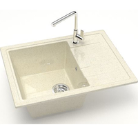 Мойка REDO кухонная кварцевая 755*505*200  (бежевый) REDO