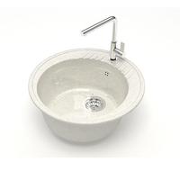 Мойка REDO кухонная кварцевая 515*515*213  (светло-серый) REDO