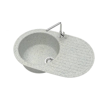 Мойка REDO кухонная кварцевая матовая  720*455*185 (светло-серый) REDO