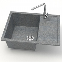 Мойка REDO кухонная кварцевая 645*505*218  (темно-серый) REDO