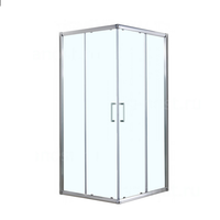 Душевое ограждение Azario GREENWOOD 1000х1000х2000, БЕЗ ПОДДОНА, прозрачное стекло 6 мм, цвет профил