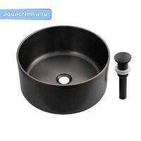 FABIA PROFI Мойка   накладная круглая ЭКСКЛЮЗИВ , ГРАФИТ  38х38 см   толщина   1,2  мм ,глубина 16