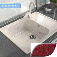 Мойка глянцевая МS-6 красный MAXSTONE