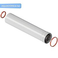 Удлинитель дымохода коакс. раструбн. 60/100 L 1000