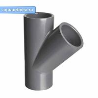 Тройник клеевой 45° d110 PN16 AQUAVIVA, Россия