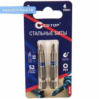 Набор стальных бит, 2 шт, CUTOP Profi, PZ1, 50 мм