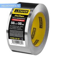 Алюминиевая лента, STAYER Professional 12268-50-50, до 120°С, 50мкм, 50мм х 50м