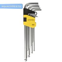 Набор STAYER Ключи "MASTER" имбусовые длинные с шариком, Cr-V, HEX 1,5-10мм, 9 пр