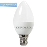 Лампа светодиодная LL-E-C37-6W-230-2,7K-E14 (свеча, 6Вт, тепл., Е14) Eurolux