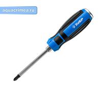 Отвертка ударная, сквозной Cr-V стержень, PH3 x 150 мм ЗУБР Профессионал, "УДАРНИК"