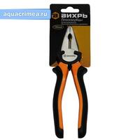 Плоскогубцы,180мм.,никелированные,двухкомпонентные рукоятки