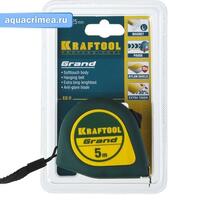 Рулетка с ударостойким корпусом (ABS) и противоскользящим покрытием, KRAFTOOL GRAND 5м / 19мм