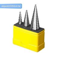 Набор сверл ступенчатых, сталь HSS, STAYER 3 шт, 4-30мм,