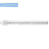 Сверло по кафелю, керамике, стеклу, с двумя режущими лезвиями, цилиндрический хвостовик, 8 мм