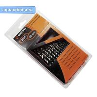 Набор сверл по металлу,1-10мм (через 0,5мм),HSS, 19шт.,металл.коробка,цилиндрический хвостовик Вихрь