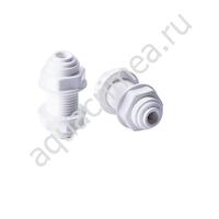 Фитинг выходной 1/4" - 1/4"  QF белый