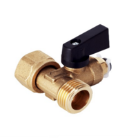 тройник с шаровым клапаном 1/2х1/2х1/4 (узел подключения к водопроводу)