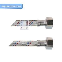 Подводка гибкая для воды ГГ 150см , стальная гайка (AQUALINE 100/10 ГТД)