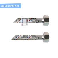 Подводка гибкая для воды ГГ 30см , стальная гайка (AQUALINE 100/10 ГТД)