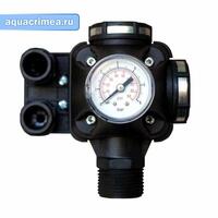 PM/53W 1"-LMxFxF 1-5бар 16A Реле давления с манометром и 3-мя соединениями,усил.стальн.кольца