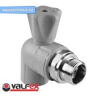 Кран шаровый для радиатора угловой 25х3/4 (40/10) (Valfex) СЕРЫЙ