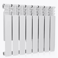Радиатор биметаллический 500/80-08 Valfex Optima V2,0 8 секций, боковое подключение, цвет: белый
