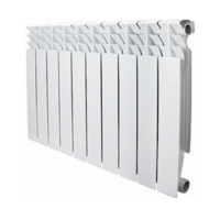 Радиатор биметаллический 500/80-10 Valfex Optima V2,0 10 секций, боковое подключение, цвет: белый