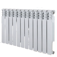 Радиатор биметаллический 500/80-12 Valfex Optima V2,0 12 секций, боковое подключение, цвет: белый