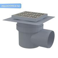 APV12 Сливной трап 150x150/110мм с бок. подвод. металл.