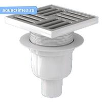 TQ5712 Трап верт. вып. 50 c решеткой из нерж. стали 15x15 с сух.затвором