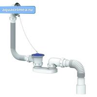 Сифон для ванны и глубокого поддона S12 с переливом и гибким соед. д. 40х40 /50 400мм.