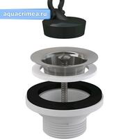 Водослив сифона для мойки 5/4" с нержавеющей решеткой d63