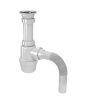 Сифон для кухни 1 1/2"х40 малый с г/т 40х40/50