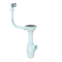 Сифон для кухни 3 1/2"х40 с прямоуг. переливом