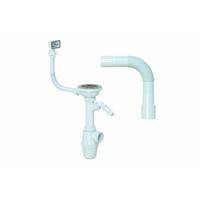 Сифон для кухни 3 1/2"х40 с прямоуг. переливом и отводом с/м с г/т 40х40/50