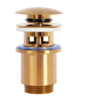 Донный клапан 1-1/4", 80мм с переливом, золотой