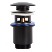 Донный клапан 1-1/4", 80мм с переливом, черный